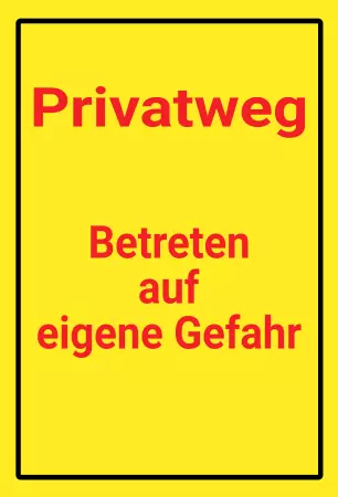 WarnschildWarnung - Zutritt verboten Betreten auf eigene Gefahr Bild