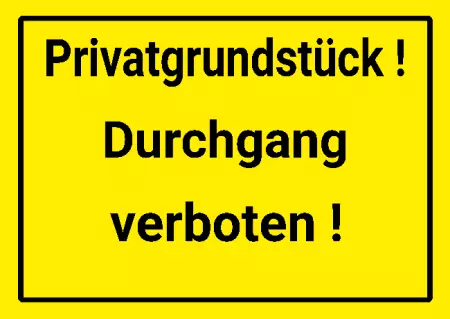 Warnschild Warnung - Zutritt verboten Durchgang verboten! Bild