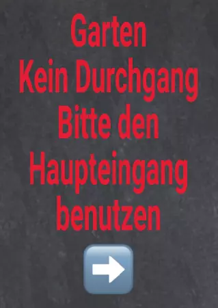 Warnschild Warnung - Zutritt verboten Garten - Kein Durchgang Bild