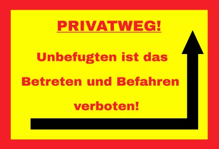 Warnschild Warnung - Zutritt verboten PRIVATWEG Bild